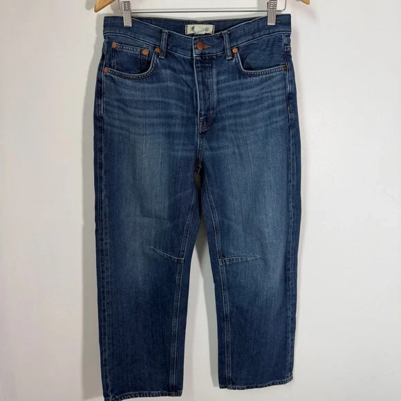Madewell Petite Darted Barrel-Leg Jeans Softdrape Edition Medium Wash Size 27 P - Picture 1 of 12